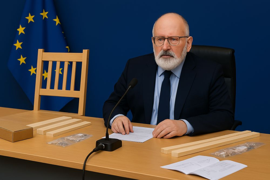 Timmermans bouwt meubels